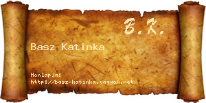 Basz Katinka névjegykártya